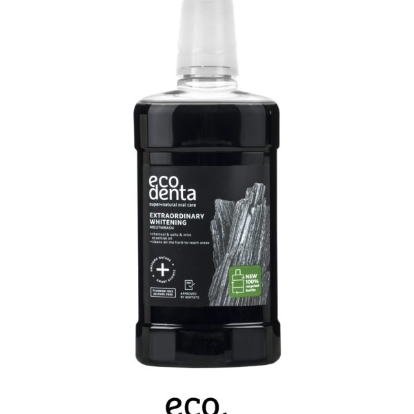 ECODENTA Bain de Bouche Blanchissant au Charbon Actif 500ml