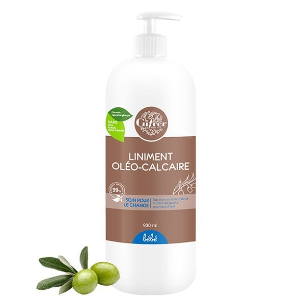 GIFRER LINIMENT OLEO-CALCAIRE HUILE OLIVE EXTRA FL POMPE 900 ML