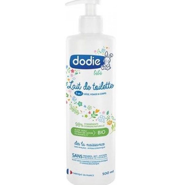 Dodie - Lait de toilette 3 en 1 flacon Pompe - 500 ml