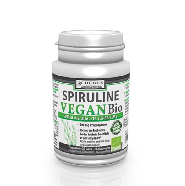 3Chenes Spiruline Vegan Bio 60 Comprimés