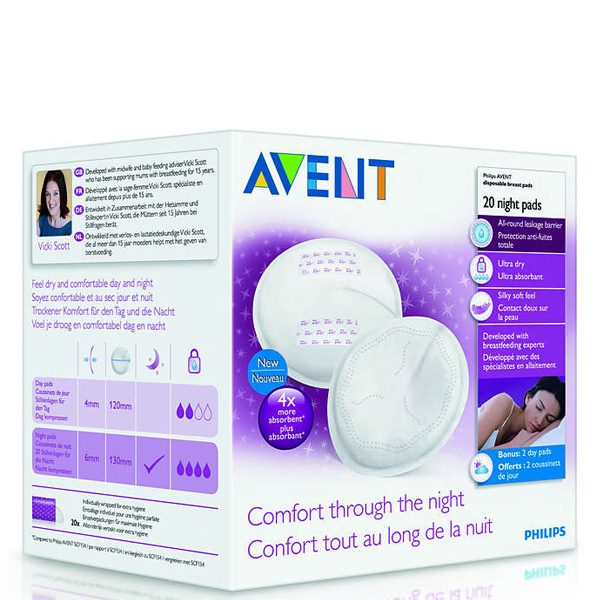 Avent - SCF253/20 - Coussinets d’allaitement Jetables X20