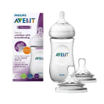 Avent Natural Biberon 260ml Scf033/17 + 2 Tetine +3m scf045/27
