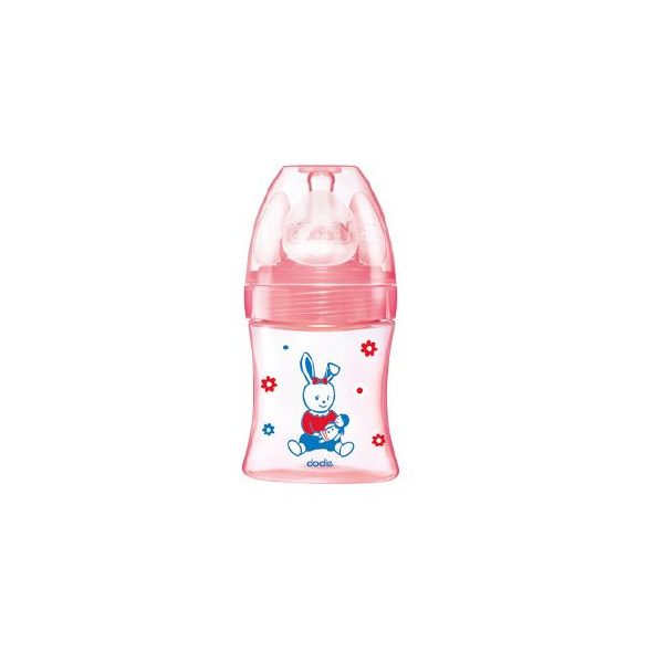Dodie Biberon anti colique 0-6m D1 150ml Rose poupee