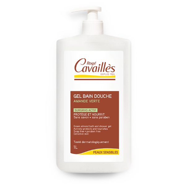Rogé Cavaillès Gel Surgras Bain et Douche Amande Verte 1L