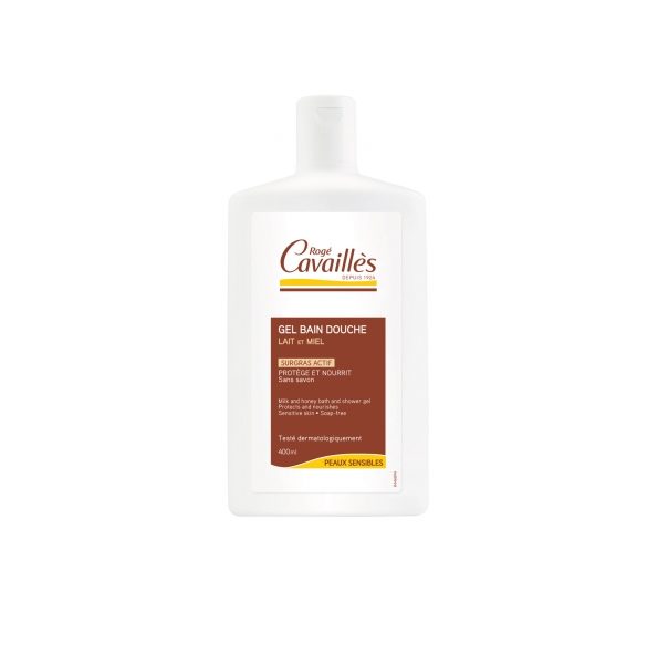 Rogé Cavaillès Gel Surgras Bain et Douche Lait et Miel 400ml
