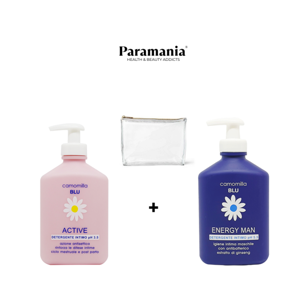 Camomilla Blu energy man 300ml+gel intime ech+serviette trousse