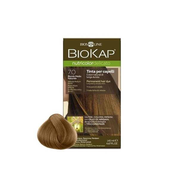 Biokap Nutricolor Delicato Rapid Teinture pour Cheveux 7.0 Blond Moyen