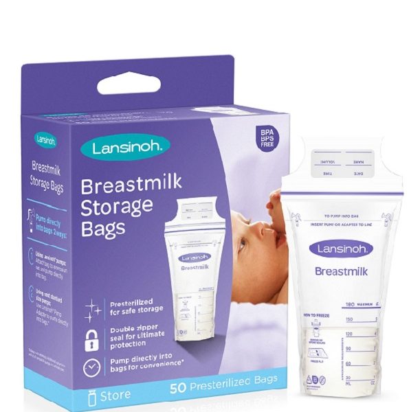 Lansinoh Sachets de Conservation du Lait Maternel 50 Unités