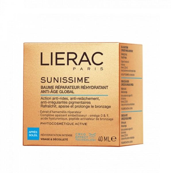LIERAC SUNISSIME APRES SOLEIL BAUME REPARATEUR VISAGE ET DECOLLETE 40ML