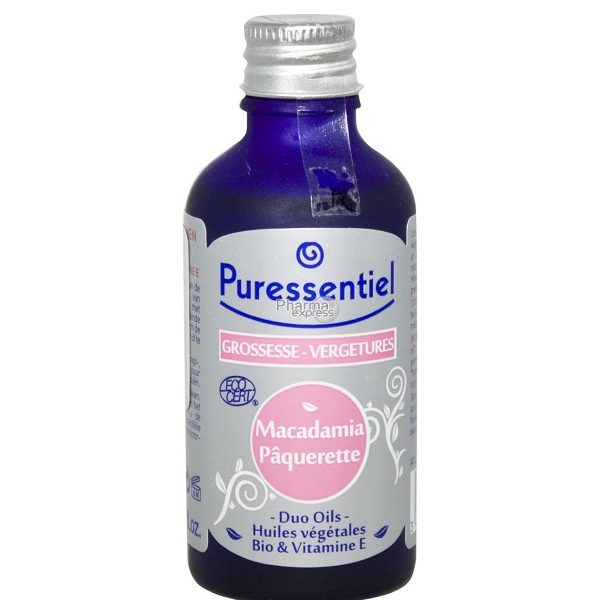 Puressentiel Duo-oils Grossesse & Vergetures Macadamia/Pâquerette Huiles Végétales Bio 50 ml
