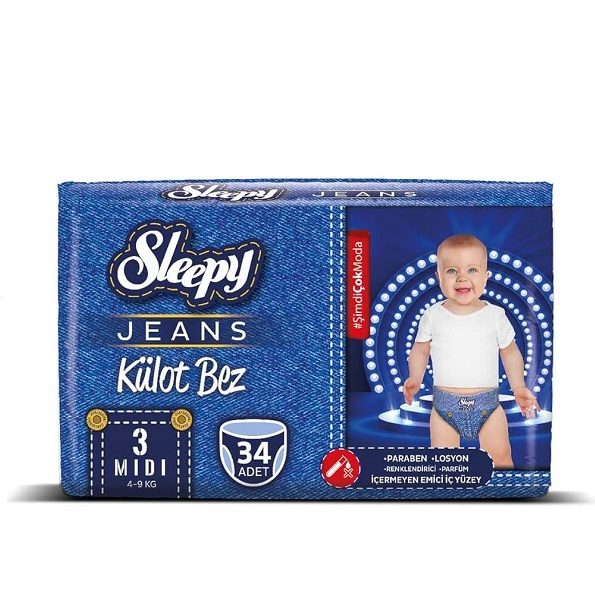 Sleepy Jeans 3 Pants Midi 4-9kg/34 Pieces