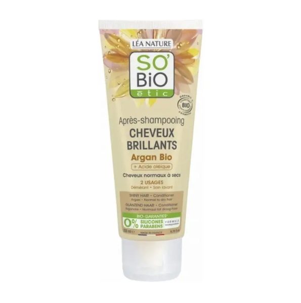 SO BIO APRES SHAMPOOING CHEVEUX BRILLANT ARGAN 200ML