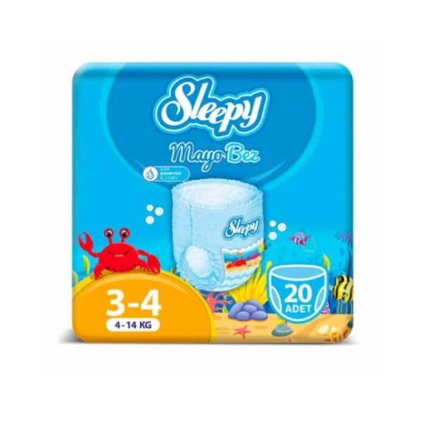 Sleepy Natural Swimming Couche de bain, Midi 20 – 4-9KG – T3-T4