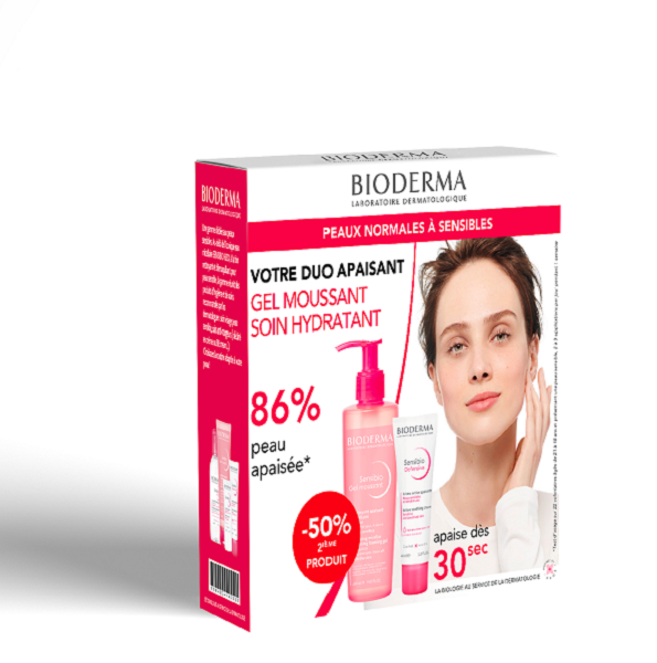 BIODERMA Sensibio Defensive Creme 40ml + Sensibio Gel Moussant 200ml