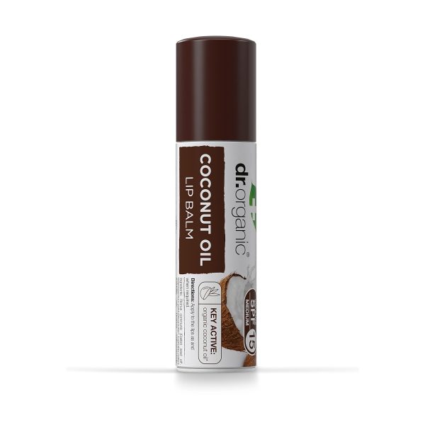 Dr Organic Baume à Lèvres à l’Huile de Noix de Coco Vierge 5,7Ml