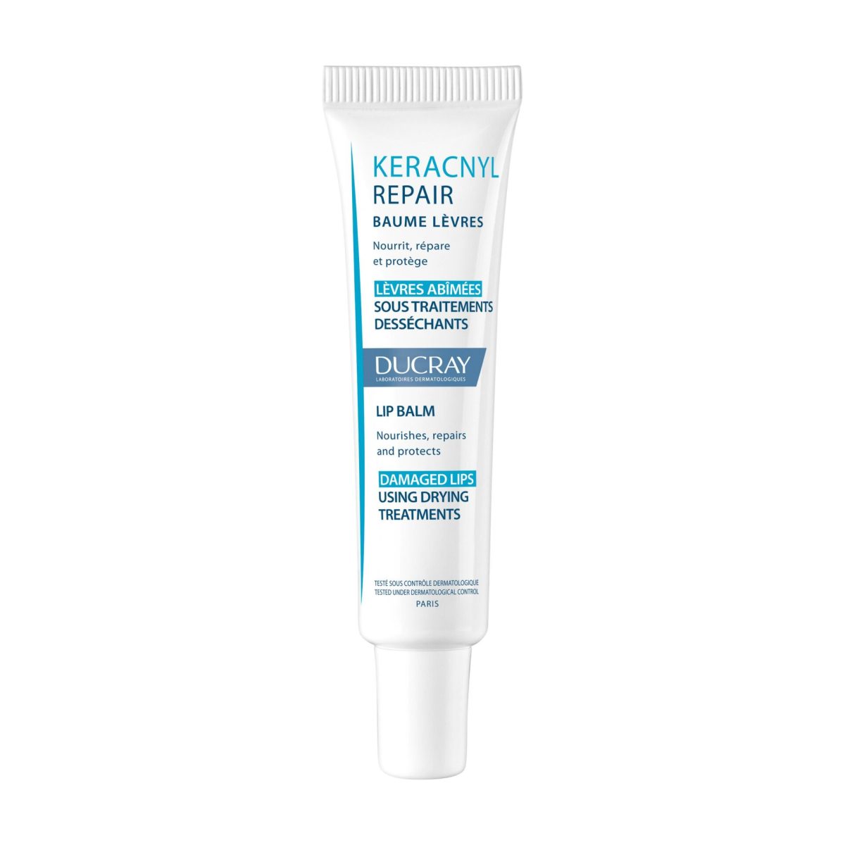 Ducray — Baume réparateur lèvres abîmées par les traitements anti-acnéique oral — Keracnyl Repair 15 ml – Image 1