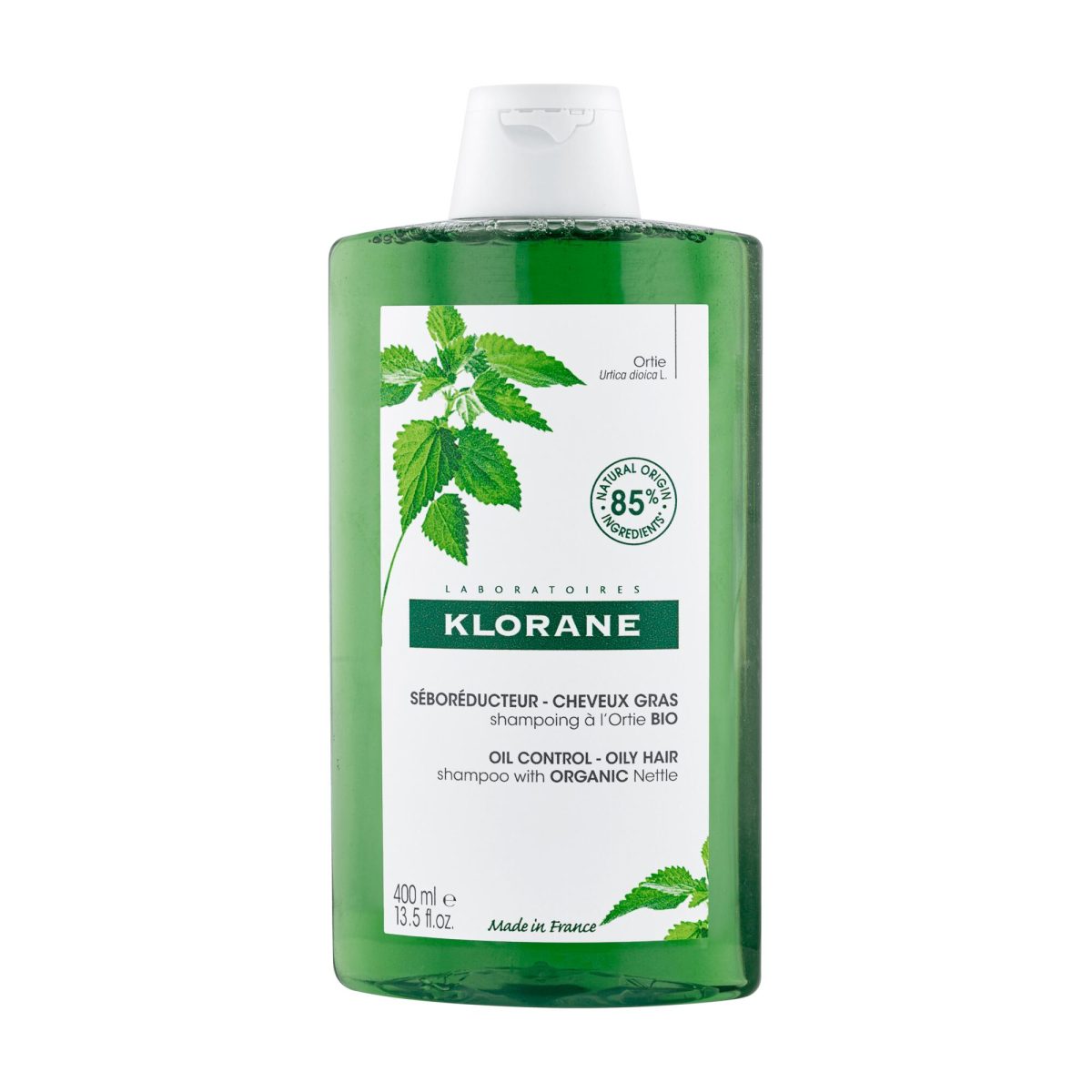 Klorane - Shampoing Séboréducteur à l'Ortie BIO - Cheveux gras 400 ml – Image 1