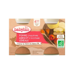 BABYBIO PETIT POT POMME ABRICOT CEREALES 2*130G