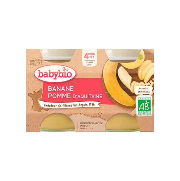 BABYBIO PETIT POT POMME BANANE 2*130G