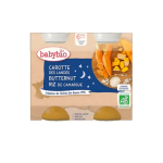 BABYBIO POT BONNE NUIT CAROTTE COURGE BUTTERNUT RIZ 2*200G