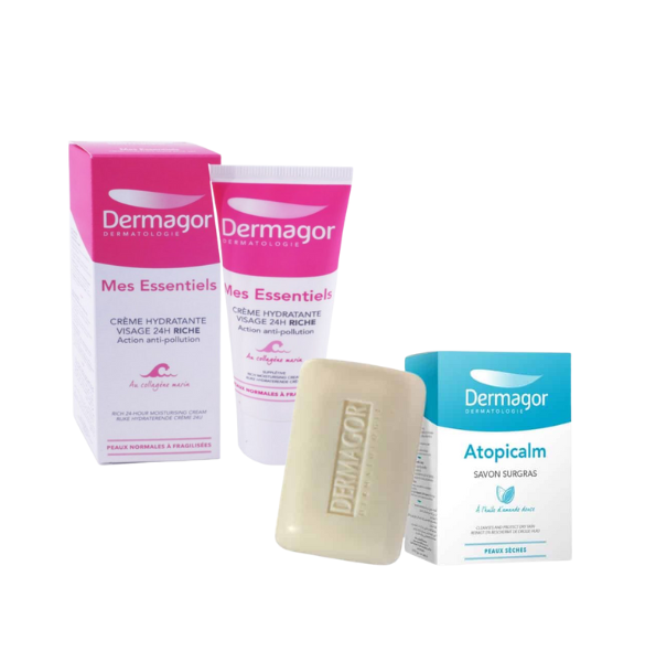 Dermagor duo pack " Mes Essentiels Cr riche+Atopicalm savon surgras "