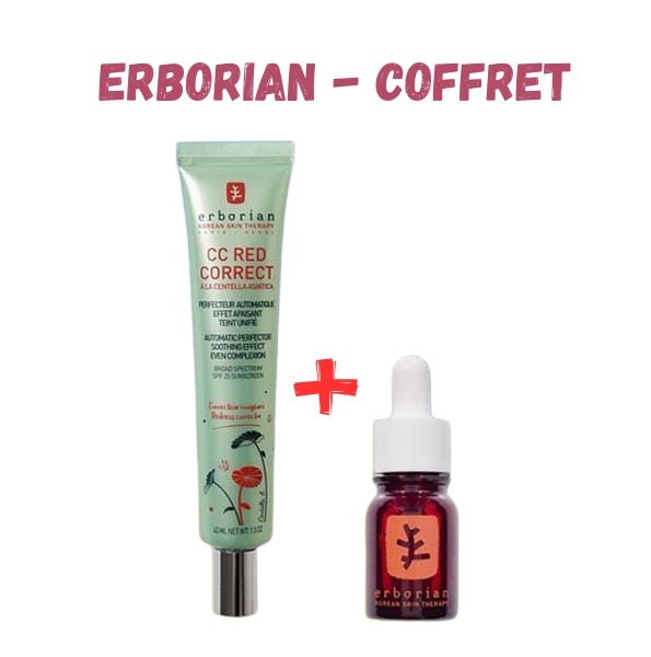 ERBORIAN - Coffret " CC Red correct 45ml+Skin Therapy 10ml"