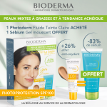 Bioderma Photoderm Fluide Teint Claire spf100 + Sebium Gel Moussant