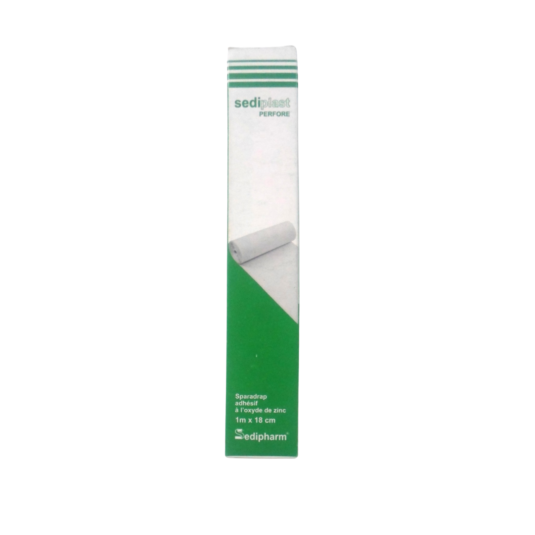 Sediplast-sparadrap-perfore-Blanc-1m18cm Sediplast sparadrap perfore Blanc 1m*18cm – Image 1