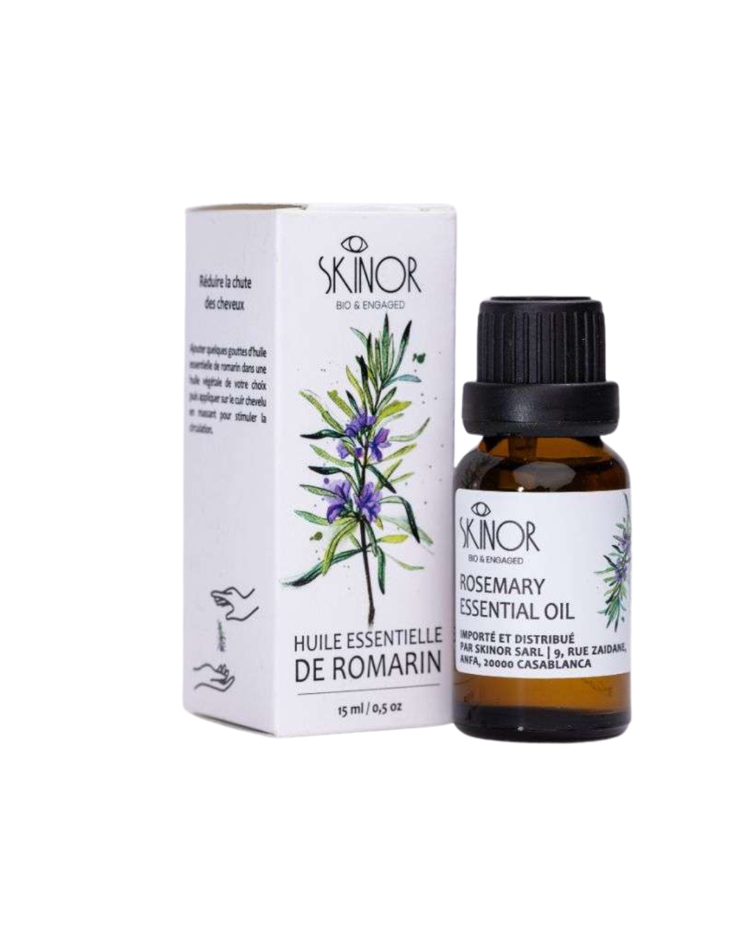 Skinor-huile-essentielle-de-romarin-15ml Skinor huile essentielle de romarin 15ml – Image 1