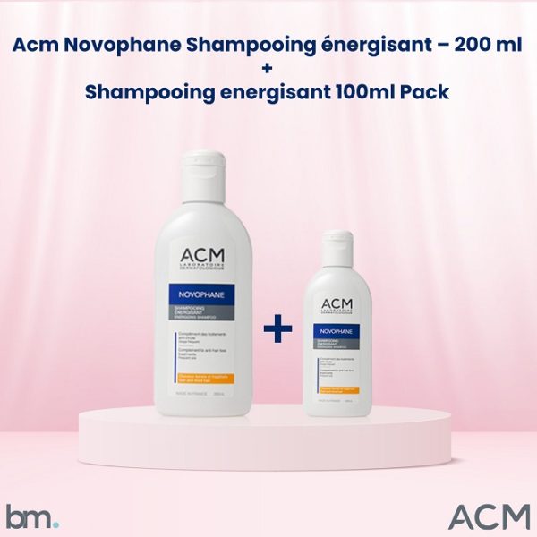 Acm Novophane Shampooing énergisant - 200 ml + Shampooing 100ml Offert
