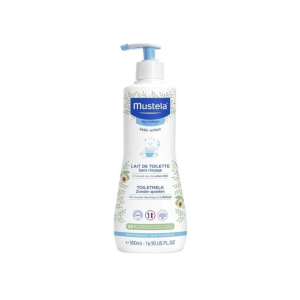 Mustela Bébé Lait de Toilette Sans Rinçage - 500 ml