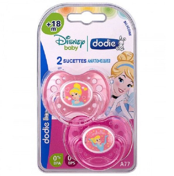 Dodie 2 Sucettes Anatomique A77 +18m Duo Cendrillon