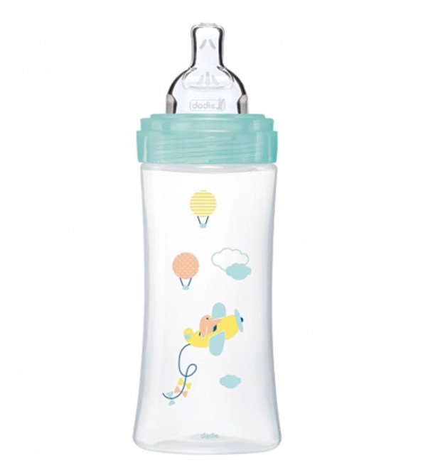 Dodie-Bib-senstation-Tet-plate-330ml-6mois-Air Dodie Biberon senstation+ Tétine plate 330ml +6m Air – Image 1