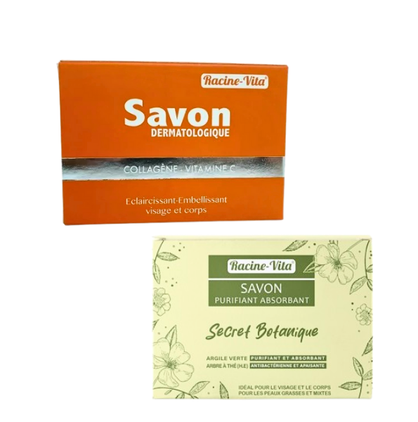 Racine Vita Duo Pack Savon  Savon A La Vitamine C +Savon Botanique