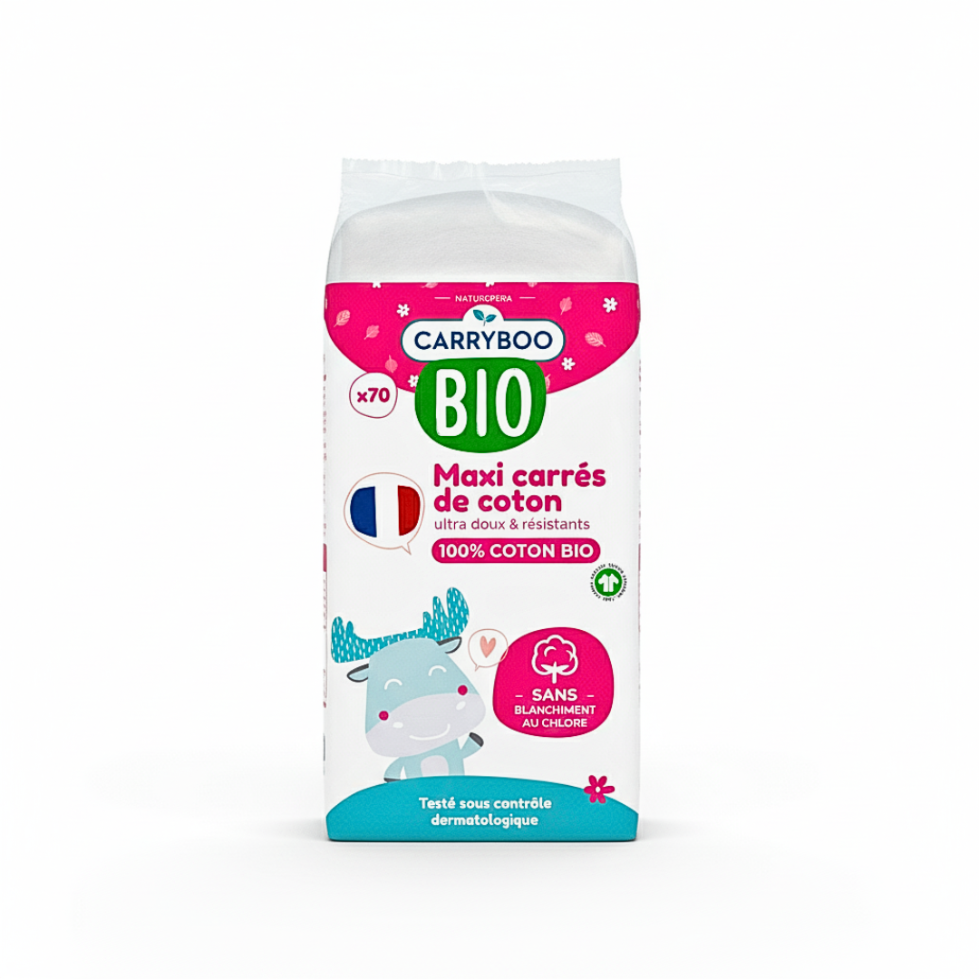 Carryboo-Maxi-Carres-de-coton-70-pcs Carryboo Maxi Carres De Coton 70 Pieces – Image 1
