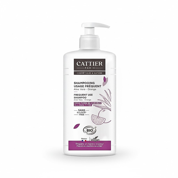 Cattier Shampooing Usage Frequent Aloe Vera - Orange 500ml