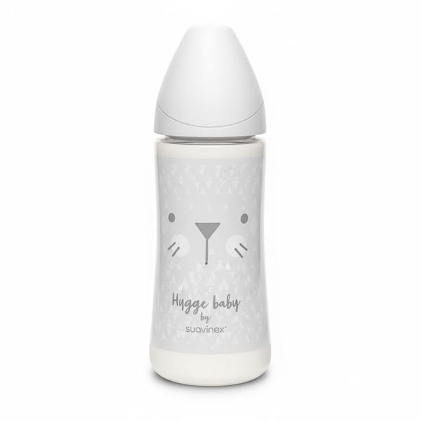 Suavinex Biberon Avec Tetine Ronde Debit Rapide +4m 360ml GY L2