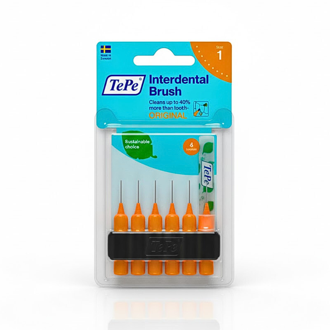 Tepe-Idb-Original-Orange-0.45mm-Taille-1-6Pcs Tepe Interdental Brush Original Orange 0.45mm Taille 1-6 Pieces – Image 1