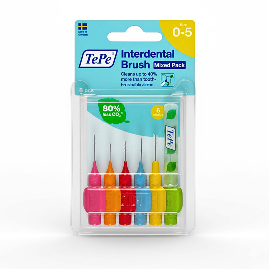 Tepe-Idb-Original-Pack-Mixt-Taille-0-5-6pcs Tepe Interdental Brush Original Pack Mixt Taille 0-5 -6 Pieces – Image 1