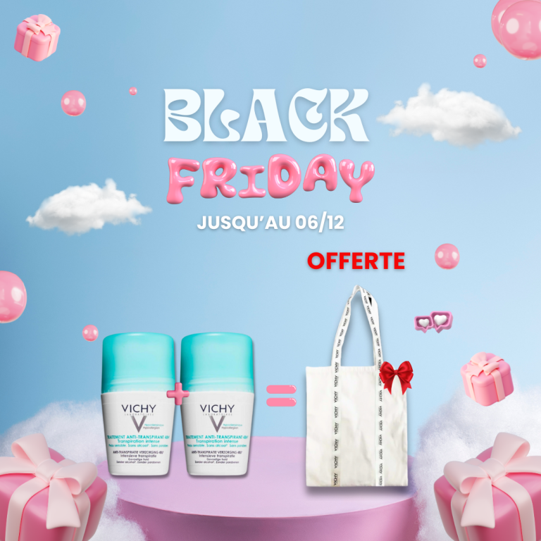 Vichy Dermo-Tolérance Déodorant 48H Anti-Traces Jaunes et Blanches Bille Peau Sensible 50ml = Tote Bag Offert