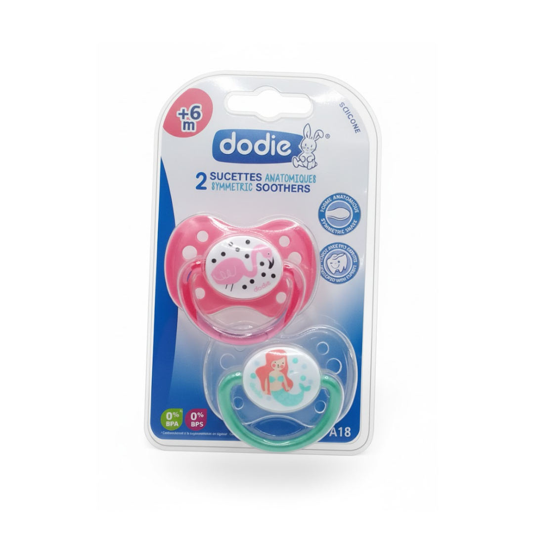 Dodie-Sucette-Anatomiques-6m-A18 Dodie Sucette Anatomiques 6m+ A18 – Image 1
