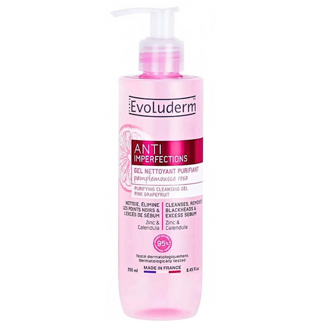 Evoluderm-Gel-Nettoyant-Purifiant-Anti-Imperfection-250ml Evoluderm Gel Nettoyant Purifiant Anti-Imperfection 250ml – Image 1