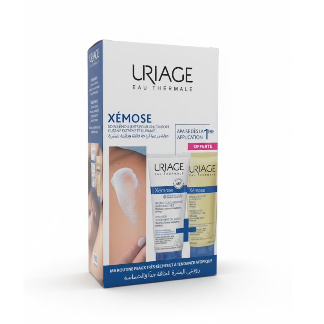 URIAGE-EAU-THERMALE-XEMOSE-MA-ROUTINE-PEAU-SECHES URIAGE EAU THERMALE XEMOSE MA ROUTINE PEAUX TRES SECHES ET A TENDENCES ATOPIQUE – Image 1
