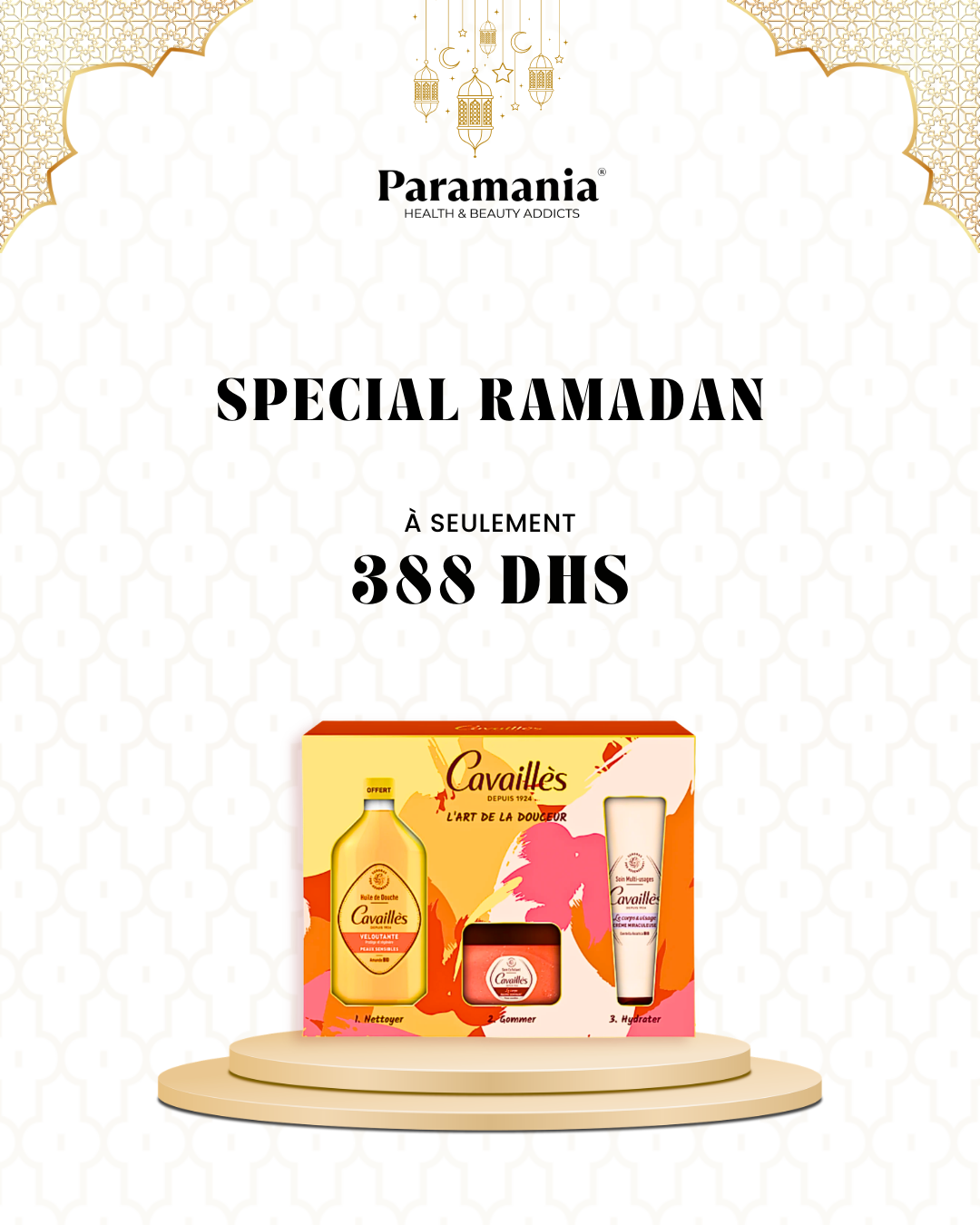 1 Roge cavailles Huile Douche Veloutante+Baume Gommant+Creme Miraculeuse Coffret – Image 1