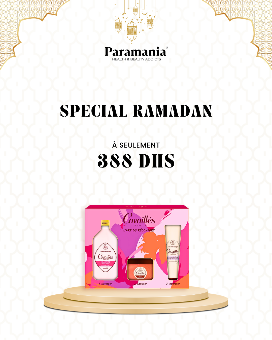 2 Roge cavailles Creme Douche Relaxant+Baume Gommant+Creme Miraculeuse Coffret – Image 1