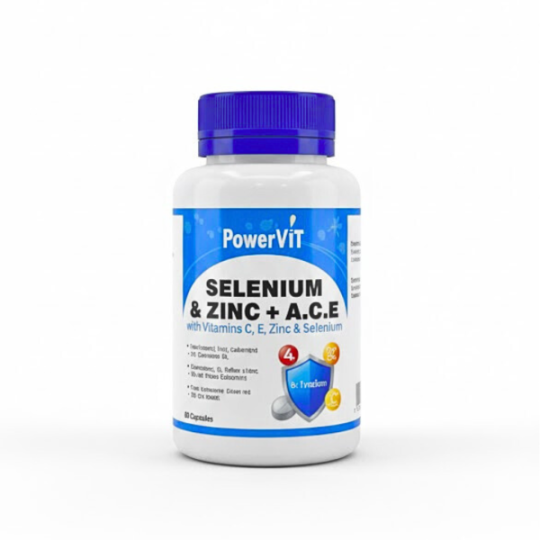 Powervit Selenium & Zinc +A.C.E 60 Gelules
