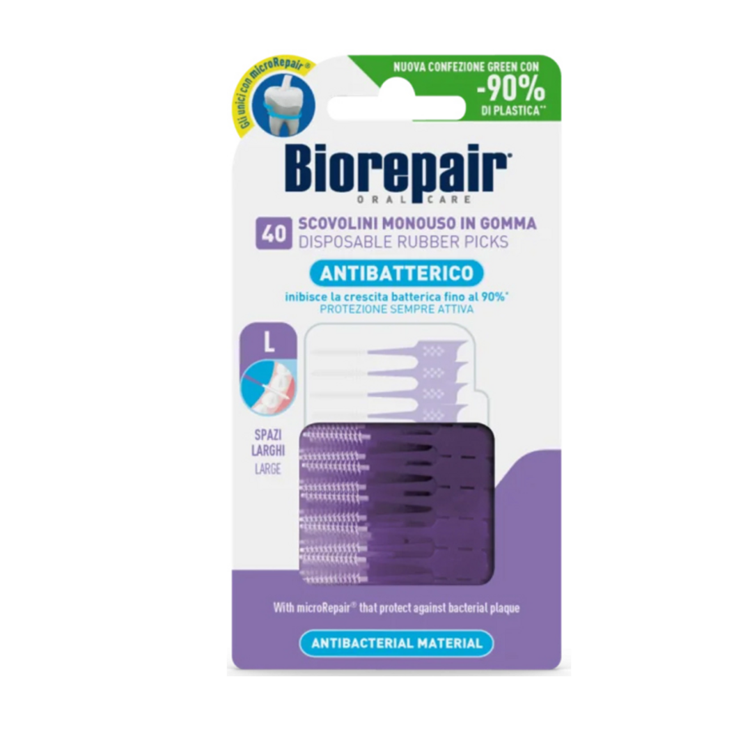 Biorepair-Brossettes-Interdentaires-Large-40-Pieces-1 Biorepair Brossettes Interdentaires Jetable Large 40 Pieces – Image 1