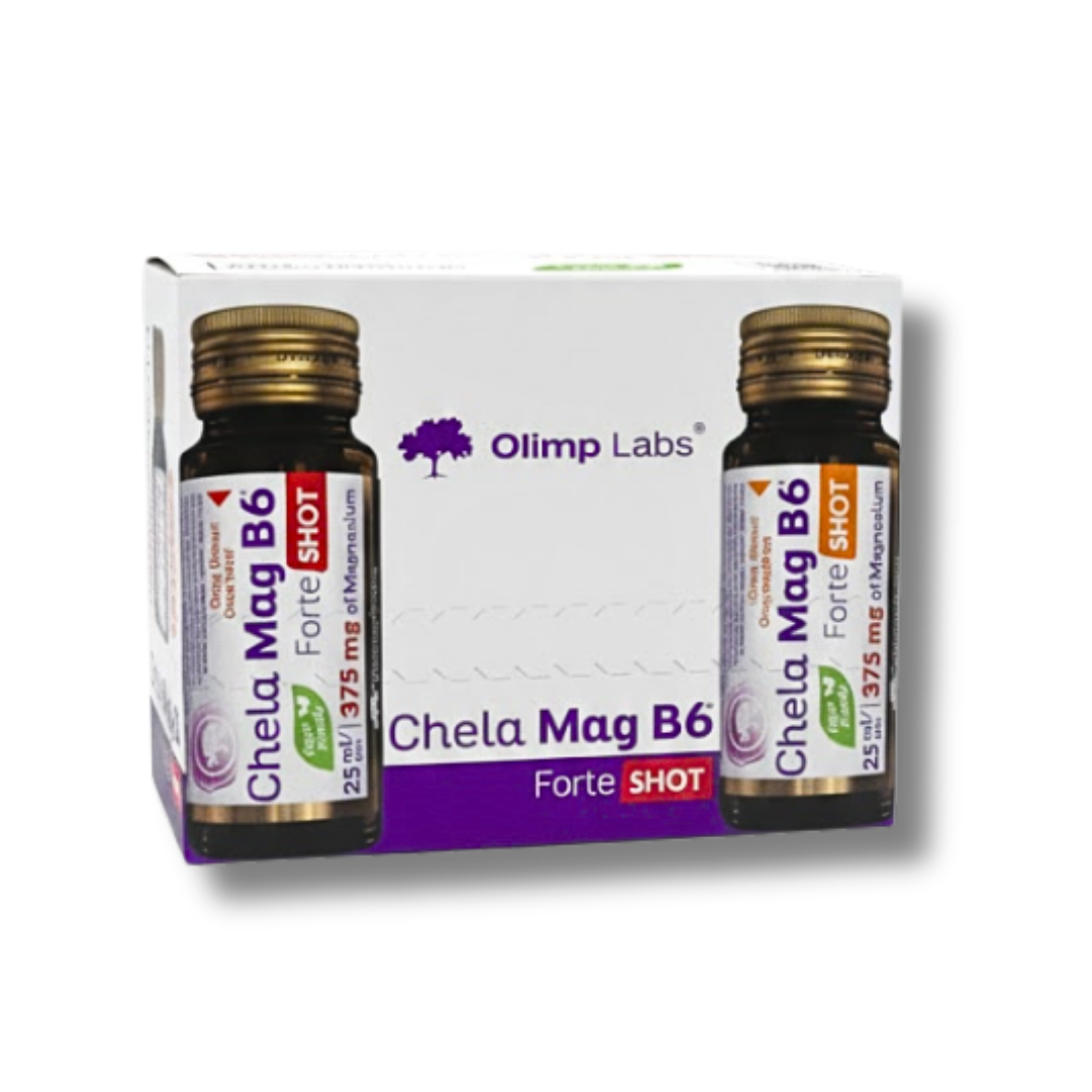 Chela-Mag-B6-Forte-Shot-Orange-925ml Chela Mag B6 Forte Shot Orange 9x25ml – Image 1