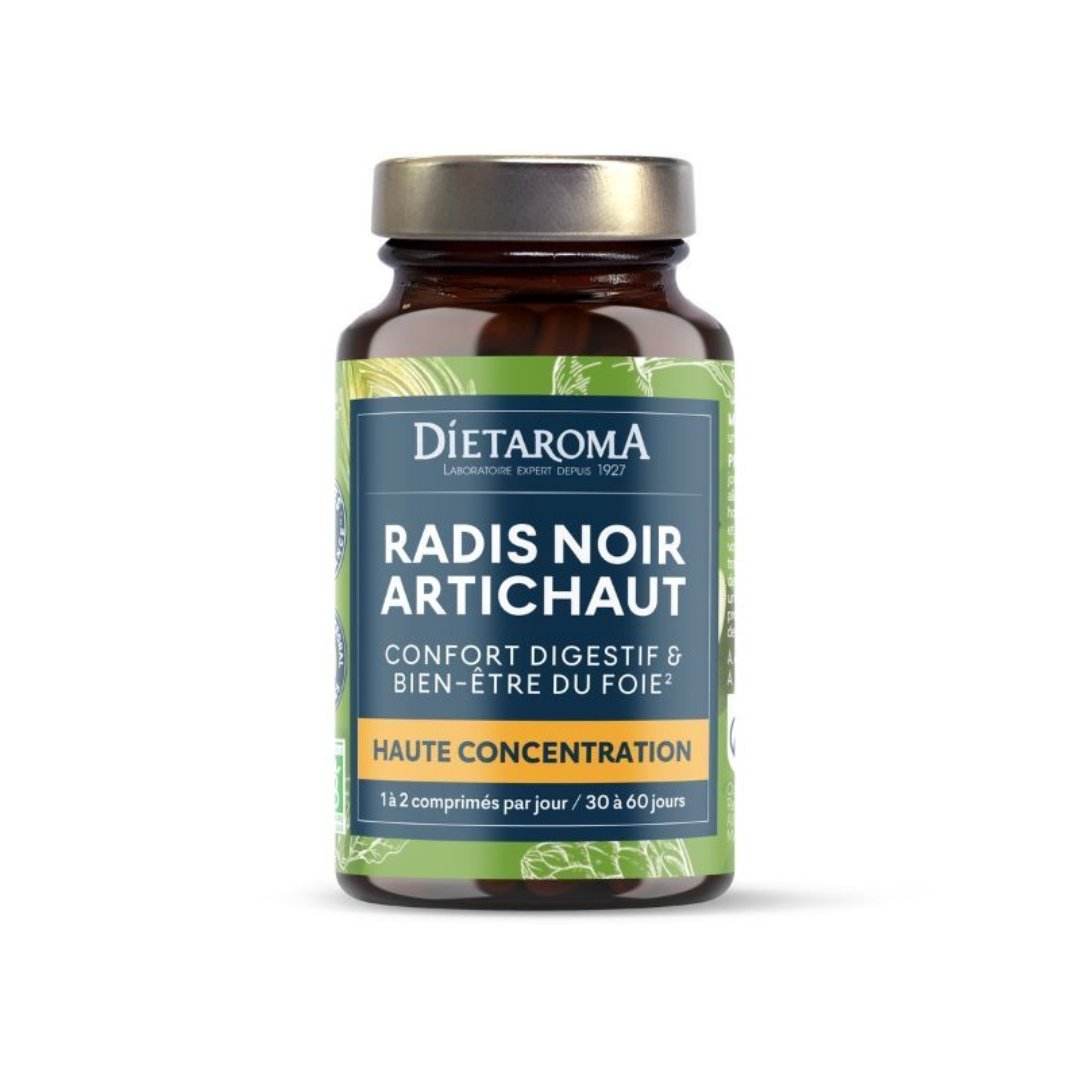 Dietaroma-Radis-Noir-Artichaut-60cps-1 Dietaroma Radis Noir Artichaut 60 Comprimes – Image 1