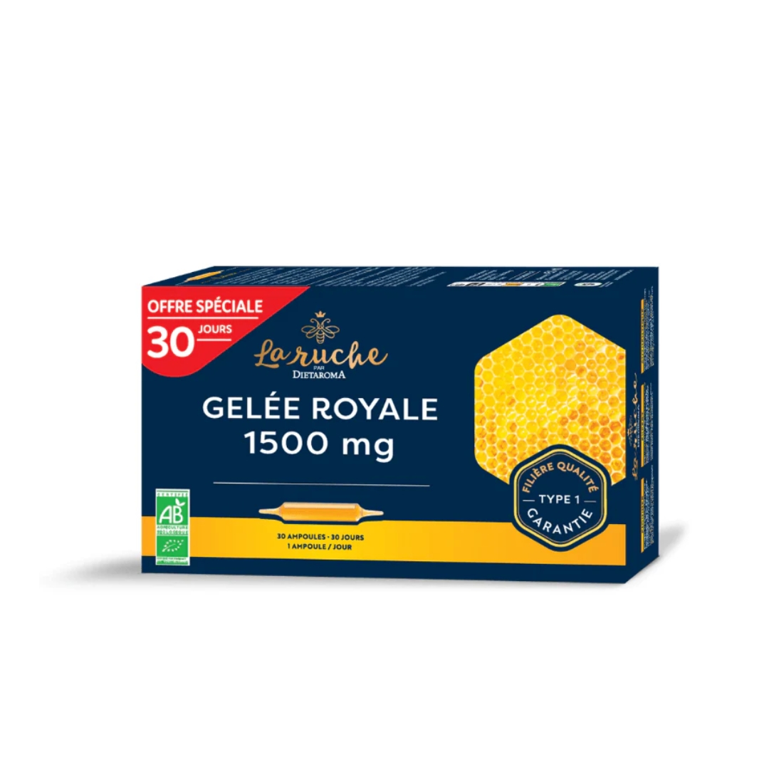 Dietaroma-la-ruche-Gelee-Royale-1500mg-3015ml Dietaroma la ruche Gelee Royale 1500mg 30*15ml – Image 1